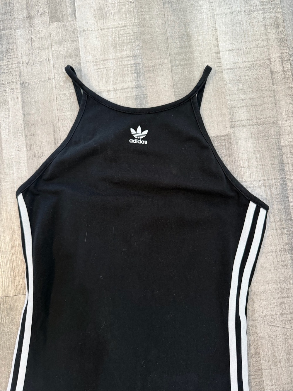 Adidas Originals Women’s M Black White 3 Stripe Trefoil Bodycon Mini Dress